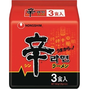 農心ジャパン　辛ラーメン　袋麺　１２０ｇ　１セット（３６食：３食×１２パック）1
