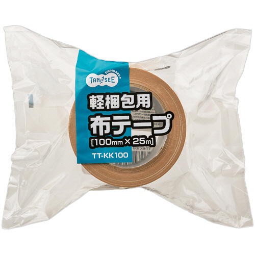 たのめーる】TANOSEE 軽梱包用布テープ 100mm×25m 厚み約0.18mm たのめーる】TANOSEE 軽梱包用布テープ 100mm×25m 厚み約0.18mm
