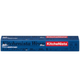 キッチニスタ　キッチニスタラップ　抗菌ブルー　３０ｃｍ×１００ｍ　１セット（３０本）