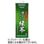伊藤園 濃くておいしい緑茶 業務用 1L キャップ付き紙パック 1ケース(6本)
