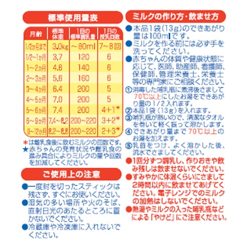 雪印ビーンスターク　乳児用ミルク　雪印メグミルクぴゅあ　スティック　１３ｇ／本　１セット（１２０本：１０本×１２箱）3