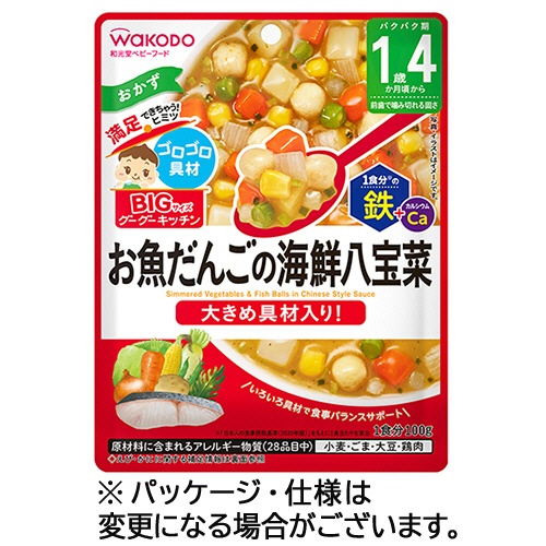アサヒグループ食品　ＷＡＫＯＤＯ　ＢＩＧサイズのグーグーキッチン　お魚だんごの海鮮八宝菜　１００ｇ　１セット（１２食）1