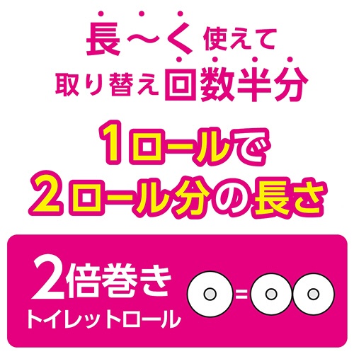 日本製紙クレシア　スコッティ　２倍巻き　フラワーパック　ダブル　芯あり　５０ｍ　１セット（４８ロール：１２ロール×４パック）3