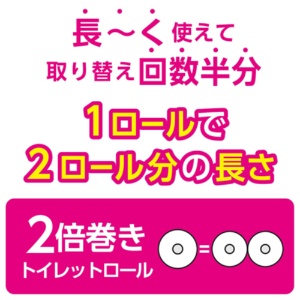 日本製紙クレシア　スコッティ　２倍巻き　フラワーパック　ダブル　芯あり　５０ｍ　１セット（４８ロール：１２ロール×４パック）6