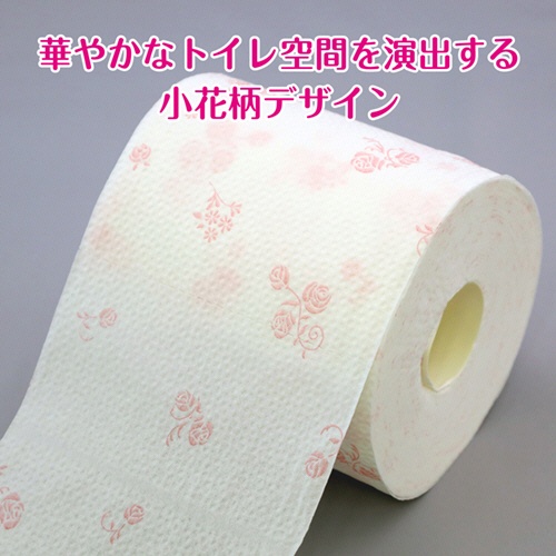 日本製紙クレシア　クリネックス　コンパクト　フラワープリント　ダブル　芯あり　３７．５ｍ　香り付き　１セット（６４ロール：８ロール×８パック）4