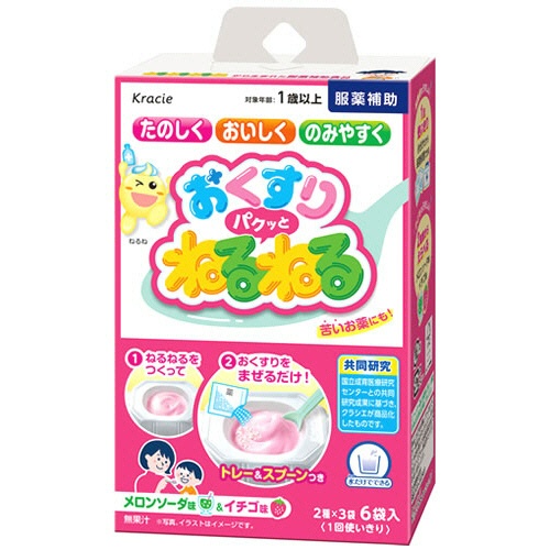 クラシエ　おくすり　パクッと　ねるねる　（メロンソーダ味・イチゴ味×各３袋）／箱　ＫＦ３５７０９３　１セット（３箱）1