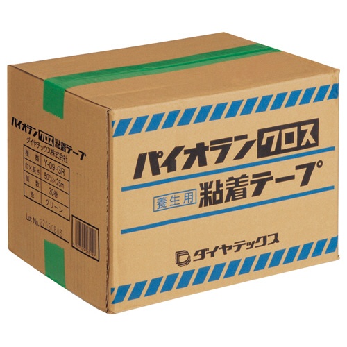 ダイヤテックス　パイオランクロス粘着テープ　塗装養生用　２５ｍｍ×２５ｍ　厚み約０．１６ｍｍ　緑　Ｙ－０９－ＧＲ－２５　１セット（６０巻）2