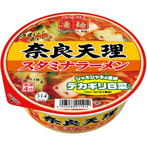 ヤマダイ　ニュータッチ　凄麺　奈良天理スタミナラーメン　１１２ｇ　１セット（３６食：１２食×３ケース）1