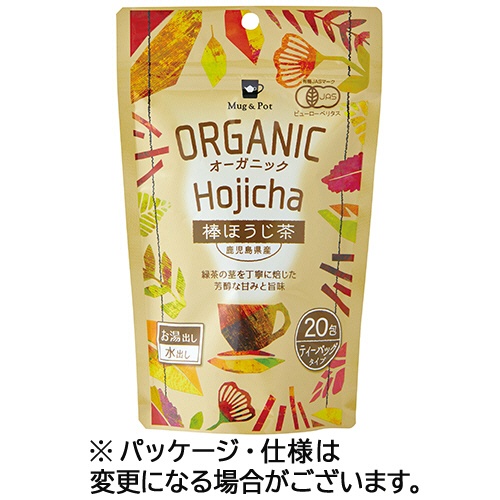 東京ティートレーディング　Ｍｕｇ＆Ｐｏｔ　オーガニック　棒ほうじ茶　１セット（６０バッグ：２０バッグ×３袋）1