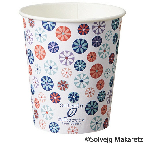 ＴＡＮＯＳＥＥ　紙コップ　Ｍｏｓａｉｃ　Ｆｌｏｒａｌ（モザイク　フローラル）　２０５ｍＬ（７オンス）　１セット（４００個：８０個×５パック）4