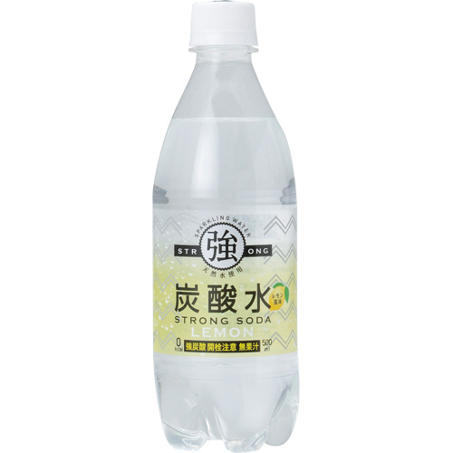 たのめーる】友桝飲料 強炭酸水レモン 500ml ペットボトル 1