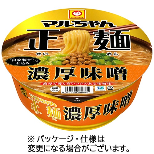 東洋水産　マルちゃん正麺　カップ　濃厚味噌　１３３ｇ　１ケース（１２食）1