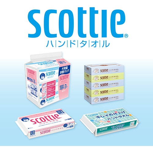 日本製紙クレシア　スコッティ　キレイの仕上げ　ハンドタオル１００　１００組／パック　１セット（６０パック）8