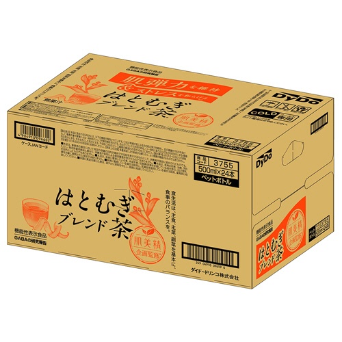ダイドードリンコ　肌美精企画監修　はとむぎブレンド茶　５００ｍＬ　ペットボトル　１ケース（２４本）2