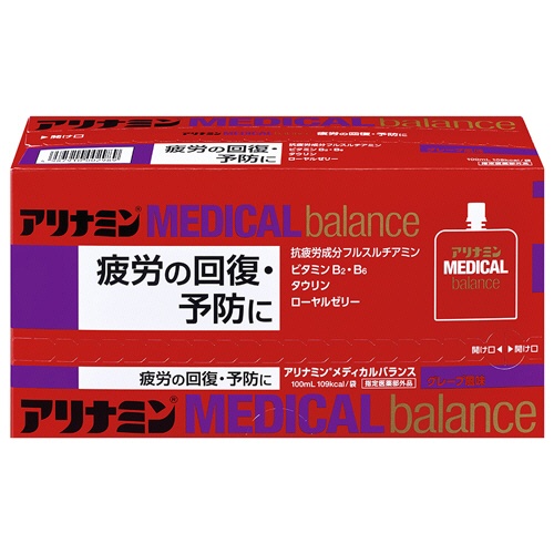 アリナミン製薬　アリナミン　メディカルバランス　グレープ風味　１００ｍＬ　パウチ　１セット（６パック）2