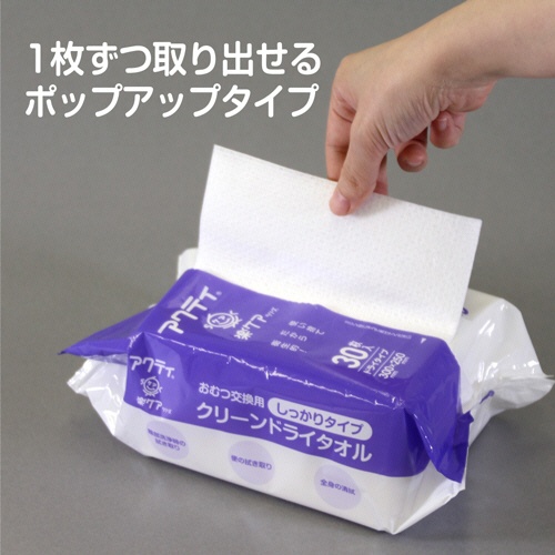 日本製紙クレシア　アクティ　クリーンドライタオル　しっかりタイプ　１セット（６０枚：３０枚×２パック）5