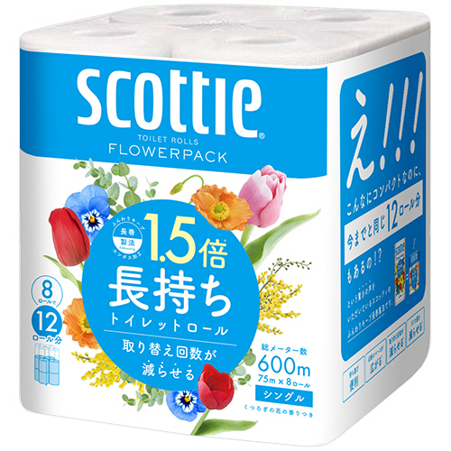 たのめーる】日本製紙クレシア スコッティ フラワーパック 1.5倍長持ち