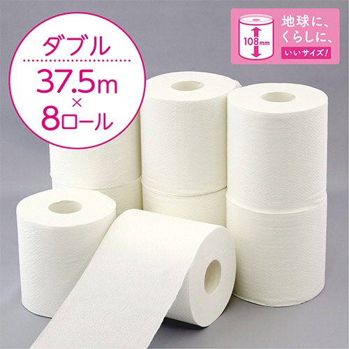 日本製紙クレシア　スコッティ　フラワーパック　１．５倍長持ち　ダブル　芯あり　３７．５ｍ　香り付き　１セット（６４ロール：８ロール×８パック）4
