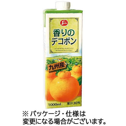 熊本県果実農業協同組合連合会　ジューシー　香りのデコポン　１Ｌ　紙パック　１ケース（６本）1