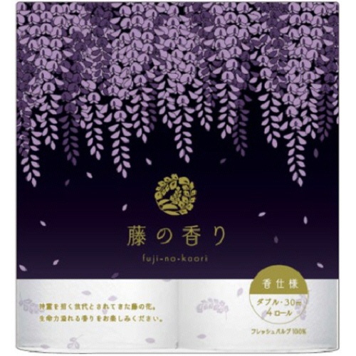 四国特紙　トイレットペーパー　藤の香り　ダブル　芯あり　３０ｍ　１セット（４８ロール：４ロール×１２パック）1