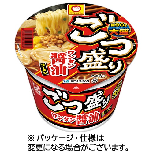東洋水産　マルちゃん　ごつ盛り　ワンタン醤油ラーメン　１１７ｇ　１セット（２４食：１２食×２ケース）1