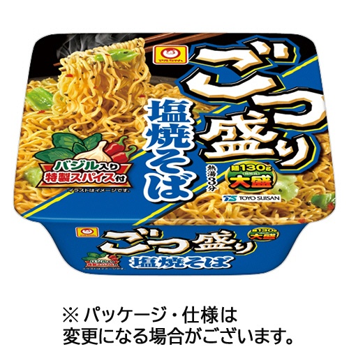 東洋水産　マルちゃん　ごつ盛り　塩焼そば　１５６ｇ　１セット（２４食：１２食×２ケース）1