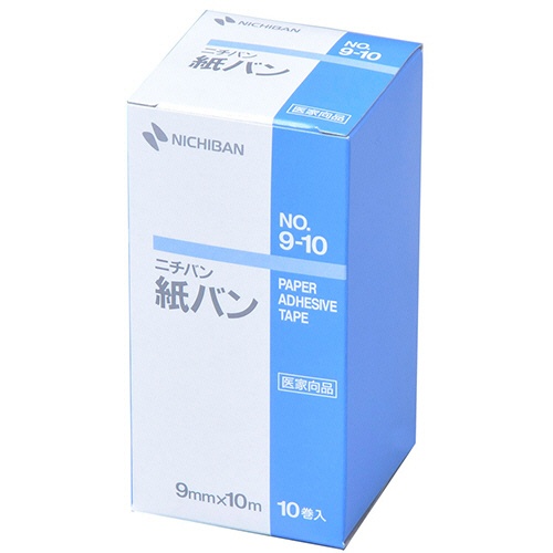 ニチバン　紙バン　Ｎｏ．９－１０　９ｍｍ×１０ｍ　Ｐ９１０　１セット（２００巻：１０巻×２０箱）2