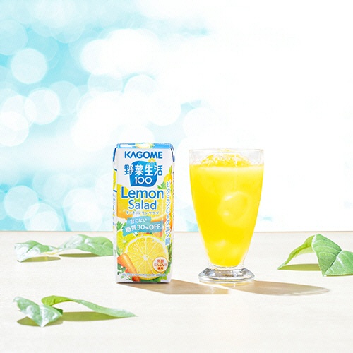 カゴメ　野菜生活１００　すっきりレモンサラダ　２００ｍＬ　紙パック　１セット（４８本：２４本×２ケース）2