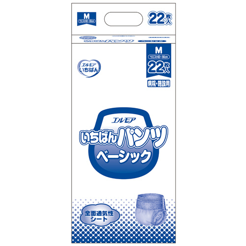 いちばんパンツ ベーシック M 22枚 ☆ ６袋(132枚) エルモア カミ商事 エルモアいちばん パンツベーシック M 22枚（6パック入