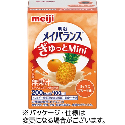 明治　メイバランスぎゅっとＭｉｎｉ　ミックスフルーツ味１００ｍＬ　紙パック　１セット（２４本）1