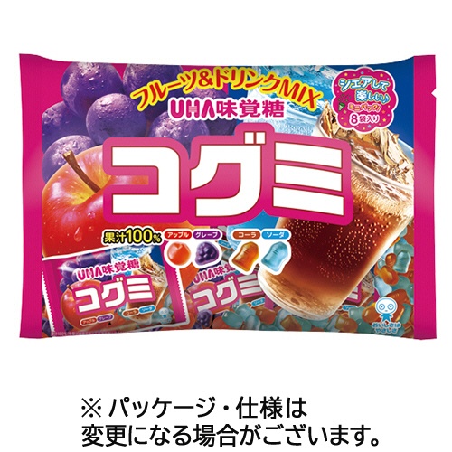 ＵＨＡ味覚糖　コグミ　ファミリーパック　１２８ｇ　１セット（２４袋：８袋×３パック）1