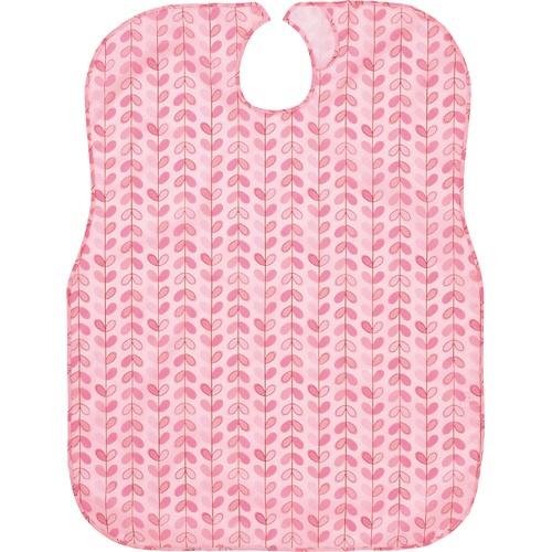 カワモト　ウィズエール　食事用エプロン　レギュラータイプ　リーフピンク　１セット（５枚）1