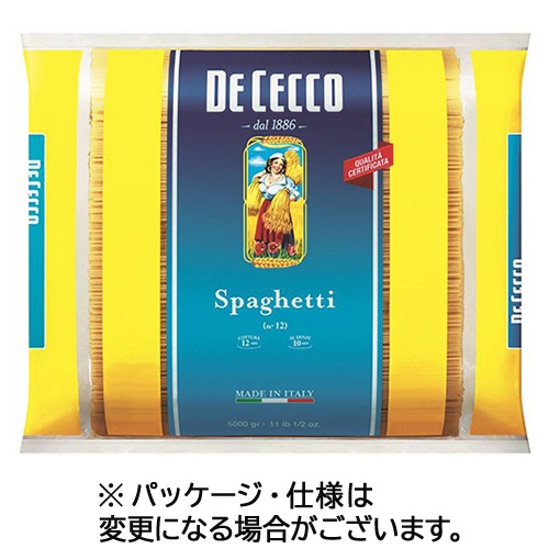日清製粉ウェルナ　ディ・チェコ　ＮＯ．１２　スパゲッティ　５ｋｇ　１セット（２パック）1