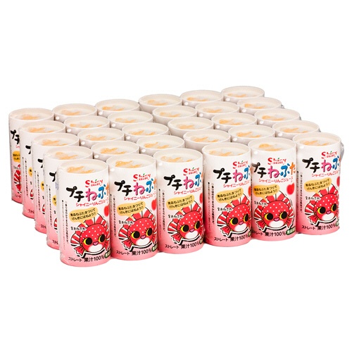 青森県りんごジュース　シャイニー　プチねぶた　１２５ｍＬ　カートカン　１ケース（３０本）2