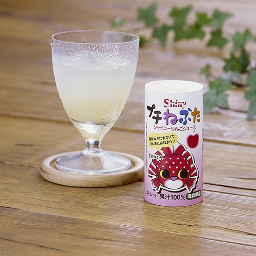青森県りんごジュース　シャイニー　プチねぶた　１２５ｍＬ　カートカン　１ケース（３０本）3