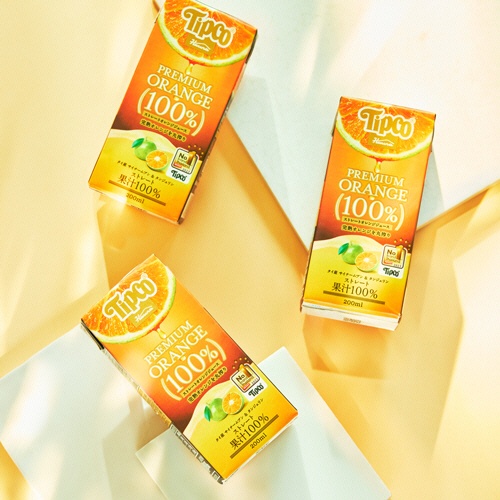 ハルナプロデュース　Ｔｉｐｃｏ　１００％ジュース　プレミアムオレンジ　２００ｍＬ　紙パック　１セット（４８本：２４本×２ケース）2