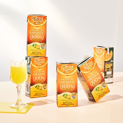 ハルナプロデュース　Ｔｉｐｃｏ　１００％ジュース　プレミアムオレンジ　２００ｍＬ　紙パック　１セット（４８本：２４本×２ケース）3
