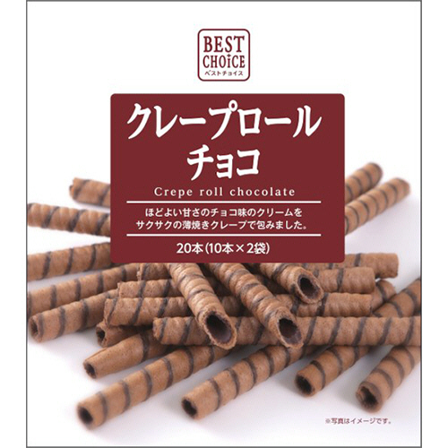 たのめーる 岩塚製菓 ベストチョイス クレープロールチョコ 90g 1セット 10パック の通販