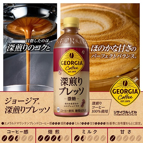 コカ・コーラ　ジョージア　深煎りプレッソ　５００ｍＬ　ペットボトル　１セット（４８本：２４本×２ケース）2