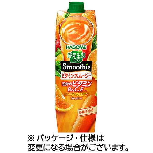 カゴメ　野菜生活１００　Ｓｍｏｏｔｈｉｅ　ビタミンスムージー　１０００ｇ　紙パック　１ケース（６本）1