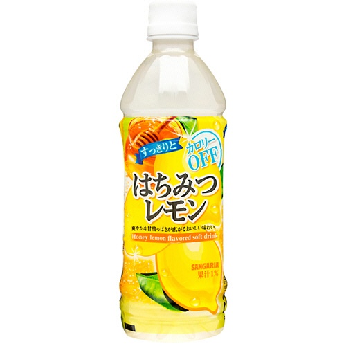 サンガリア　すっきりとはちみつレモン　５００ｍｌ　ペットボトル　１ケース（２４本）1