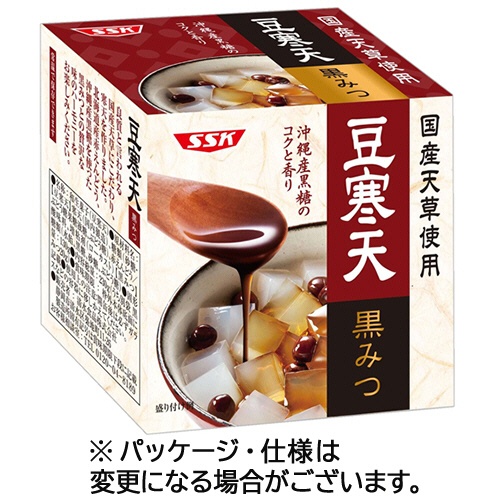 清水食品　ＳＳＫ　国産天草使用　黒みつ豆寒天　２３０ｇ　１セット（１２個）1
