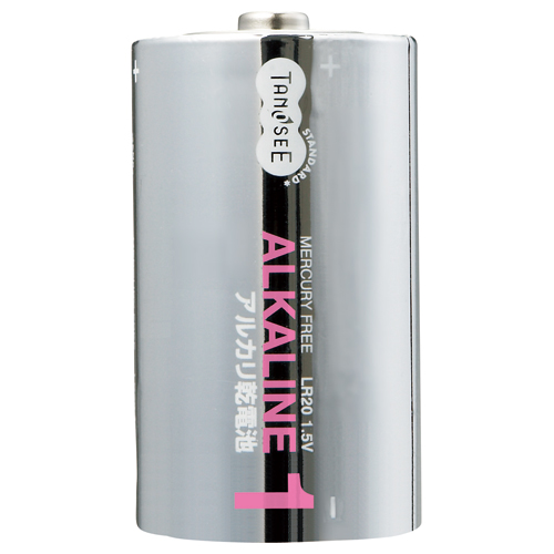【クリックで詳細表示】TANOSEE アルカリ乾電池 単1形 1セット(300本：2本×150パック) LR20/1.5V(2P/T)