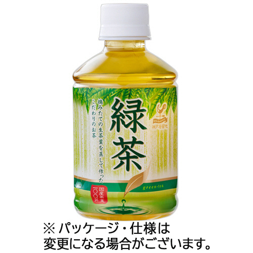 【クリックでお店のこの商品のページへ】神戸居留地 緑茶 280ml ペットボトル 1セット(72本：24本×3ケース) 1011122