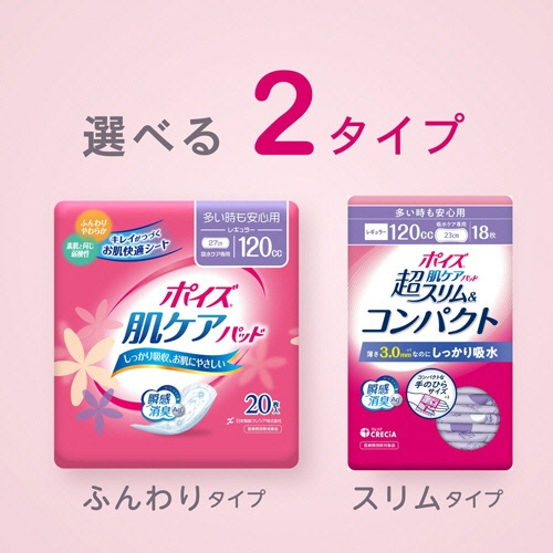 日本製紙クレシア　ポイズ　肌ケアパッド　超スリム＆コンパクト　５５ｃｃ　中量用　１セット（５７６枚：２４枚×２４パック）9