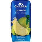 ハルナプロデュース　ＣＨＡＢＡＡ　１００％ジュース　ポメロ＆グレープミックス　１８０ｍｌ　１ケース（３６本）