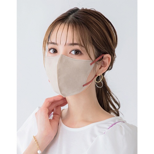 ラベラ　ＣＩＣＩＢＥＬＬＡ　３Ｄマスク　Ｃタイプ　オールドレースレッド×レッド　１セット（３０枚：１０枚×３パック）2