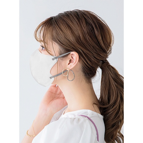 ラベラ　ＣＩＣＩＢＥＬＬＡ　３Ｄマスク　Ｃタイプ　ホワイト×グレー　１セット（５０枚：１０枚×５パック）2