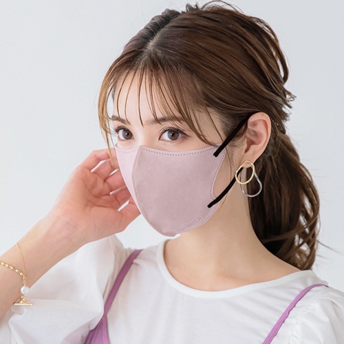 ラベラ　ＣＩＣＩＢＥＬＬＡ　３Ｄマスク　Ｃタイプ　ライラックアッシュ×ブラック　１セット（５０枚：１０枚×５パック）2
