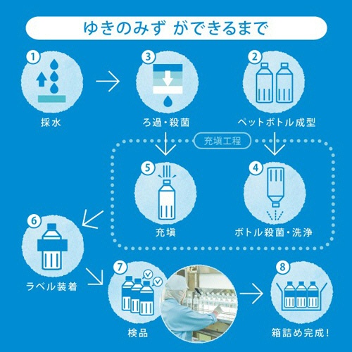 ロジネットジャパン　北海道大雪山ゆきのみず　５５０ｍｌ　ペットボトル　１セット（９６本：２４本×４ケース）5